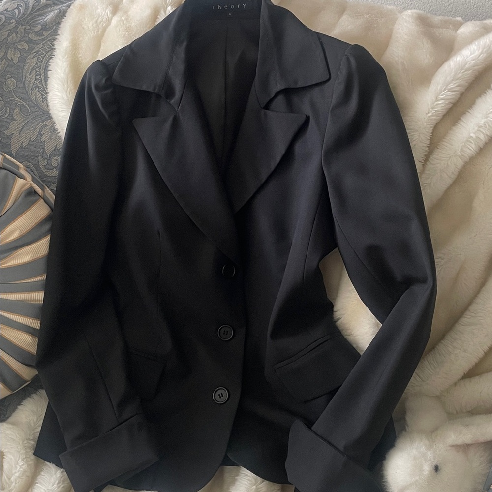 Theory Black Tailored Blazer